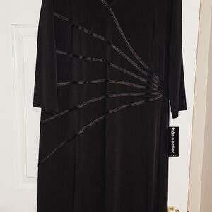 Woman's  black dress,with satin NWT, 20W